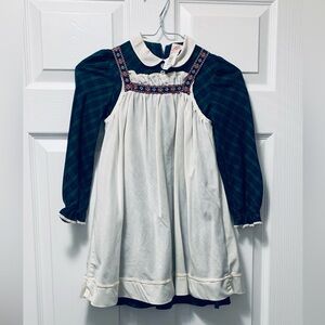 Ruth of Carolina Girls Pinafore Dress, Size 6, Two Pieces